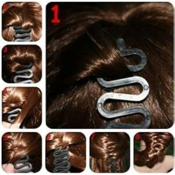 Braiding Bun Hair Styling Kit French Style with Hook-and-Be Magic Styling Tool and Comb Creative Shape Set with Explanation - 6 Piece - Image 3